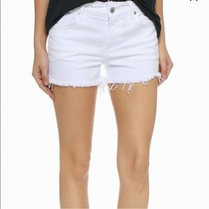 SEVEN FOR ALL MANKIND 7FAM WHITE JEAN SHIRTS W FRAYED WAIST/HEM OFFERS ACCEPTED